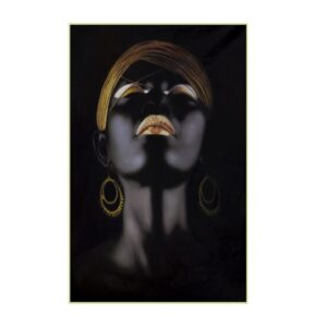 Picture 60×80 African lady No.1 with gold frame.