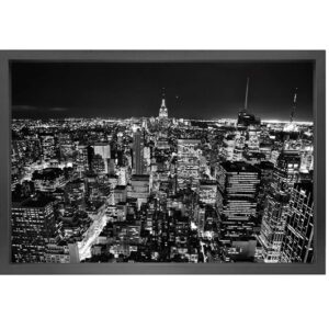 Canvas picture 5cm black frame New York 90×150