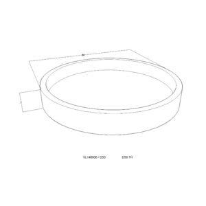 Serveringsbrett rundt Ø50cm sort eike finer