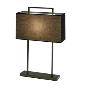 Bordlampe Aruba H65cm Firkant 2 pinner sort sort skjerm