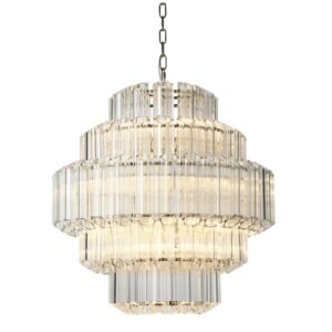 Taklampe Praha Ø66cm H67cm clear glass/gold