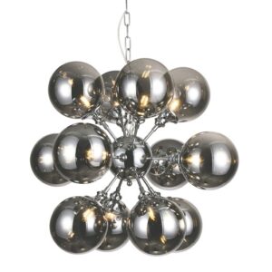 Taklampe Metz D73 x H63CM Grey silver glass