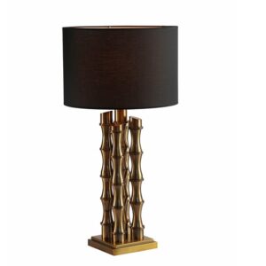 Bordlampe Tampa Gold H90cm skjerm Ø45cm sort