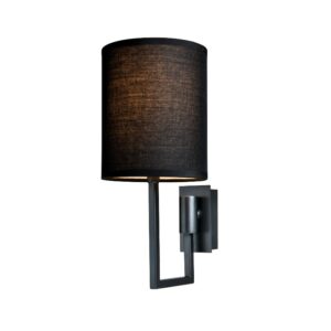 Vegg lampe Dublin L13xW18xH30CM antrasitt med sort skjerm