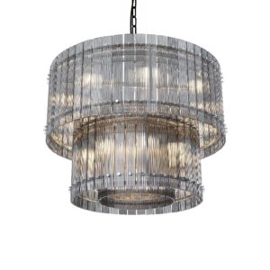 Taklampe Baltimore D88 x H70CM Grey glass