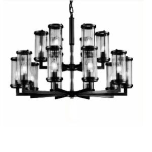 Taklampe Lafayette D75 x H73CM Black / glass