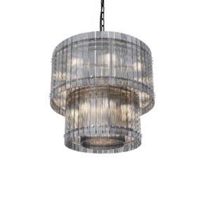 Taklampe Baltimore D60 x H46CM Grey glass