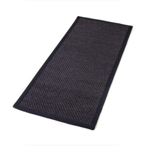 Sisal teppe black 80x200cm med kanting