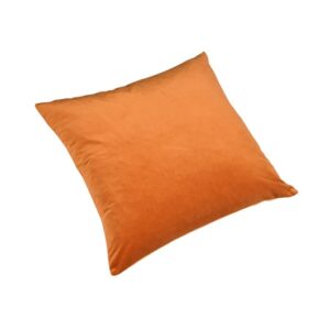 Pute 55cm x 55cm Velour Orange Inkl. Dun/fjær innmat