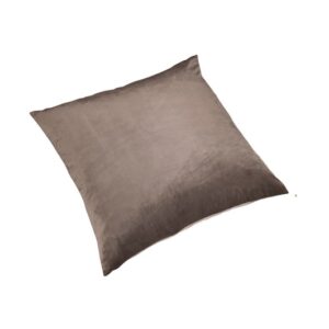 Pute 55cm x 55cm Velour Taupe Inkl.Dun/fjær innmat