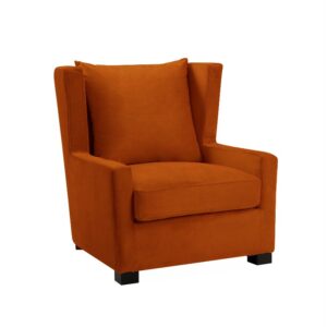 Stol Kingston halvrund B81 D93 H89 Velour Orange