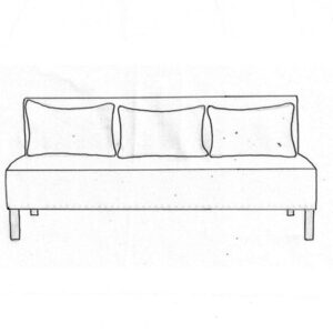 Spisestue sofa Milwaukee B202 D82 H88 Lin Kalk