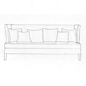 Spisestue sofa Denver B230 D83 H110 Lin Sand