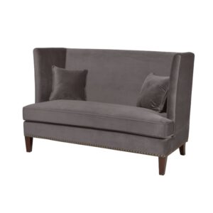 Loveseat sofa Denver B160 D83 H110 Velour Dark grey