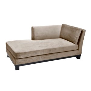 Chaise lounge Melbourne Right B185 D93 H78 velour Beige