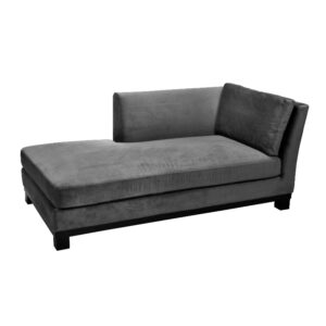 Chaise lounge Melbourne Right B185 D93 H78 velour Dark Grey