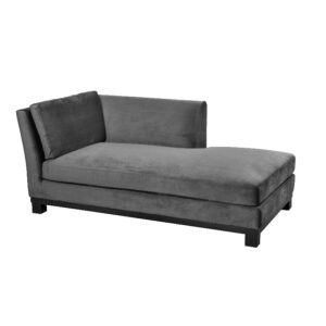 Chaise lounge Melbourne Left B185 D93 H78 velour Dark Grey