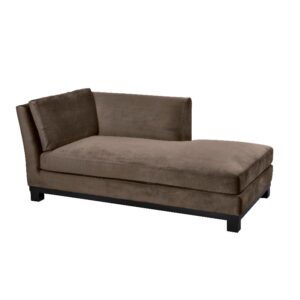 Chaise lounge Melbourne Left B185 D93 H78 velour Mole