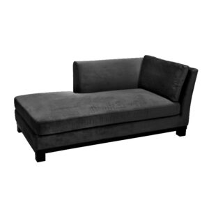 Chaise lounge Melbourne Right B185 D93 H78 velour Black