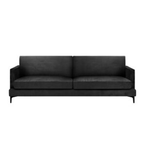 Sofa Montana 227cm x 89cm x 73 cm Velour Black