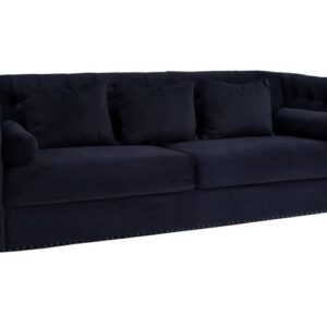 Diamond spisesofa / sofa i velour (midnight navy)